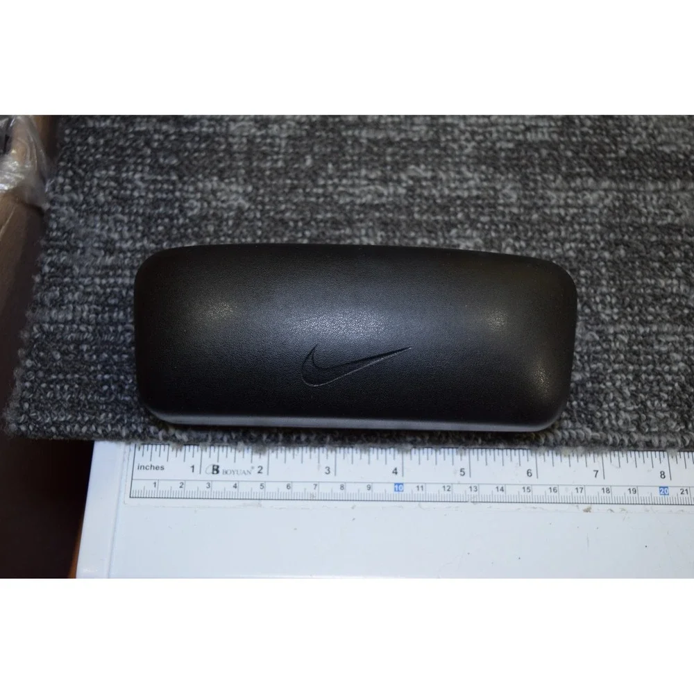 Nike Black Hard Shell Sunglasses Case Swoosh Logo Just Do It Made in Italy